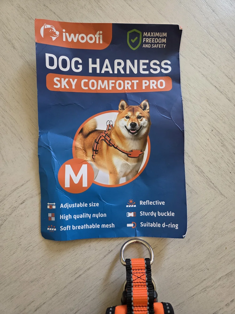 IWOOFI Dog Harness: No-Choke, Reflective, Adjustable Vest for Medium Dogs